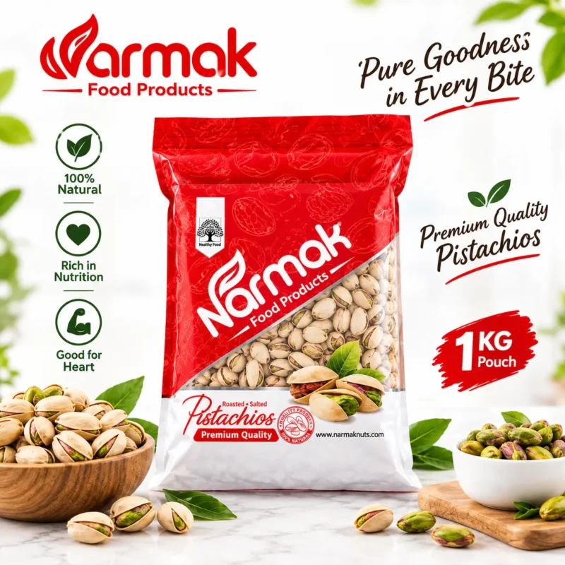 Narmak Roasted and Salted Pistachios 1KG Pouch